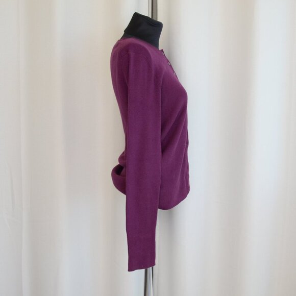 Banana Republic Burgundy Cashmere Blend Cardigan Sz S - Picture 3 of 7
